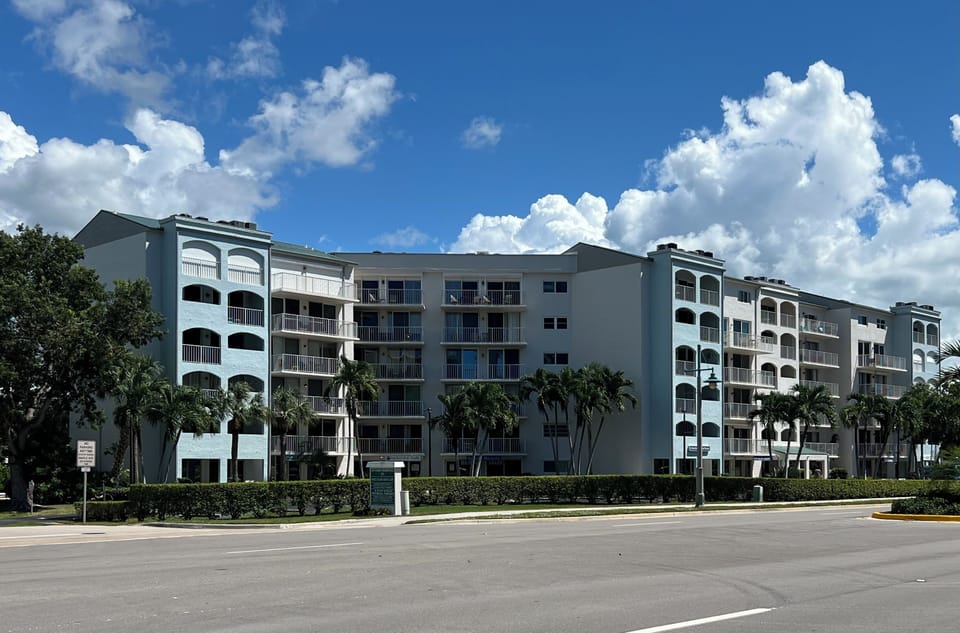 Front of San Marco Residences building on Collier Blvd.