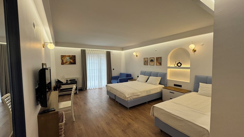 Superior Triple Room, Patio | Egyptian cotton sheets, premium bedding, down comforters, in-room safe