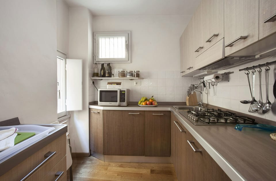the kitchen