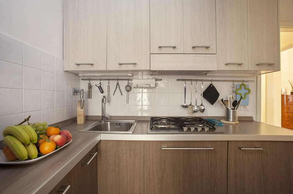 the kitchen