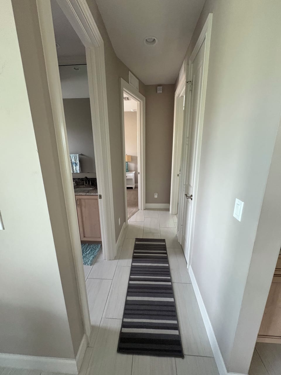 Hall way to guest bedrooms