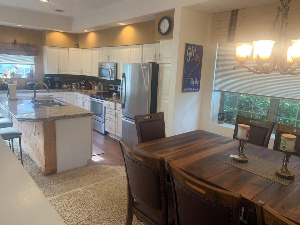 Kitchen and dining. 