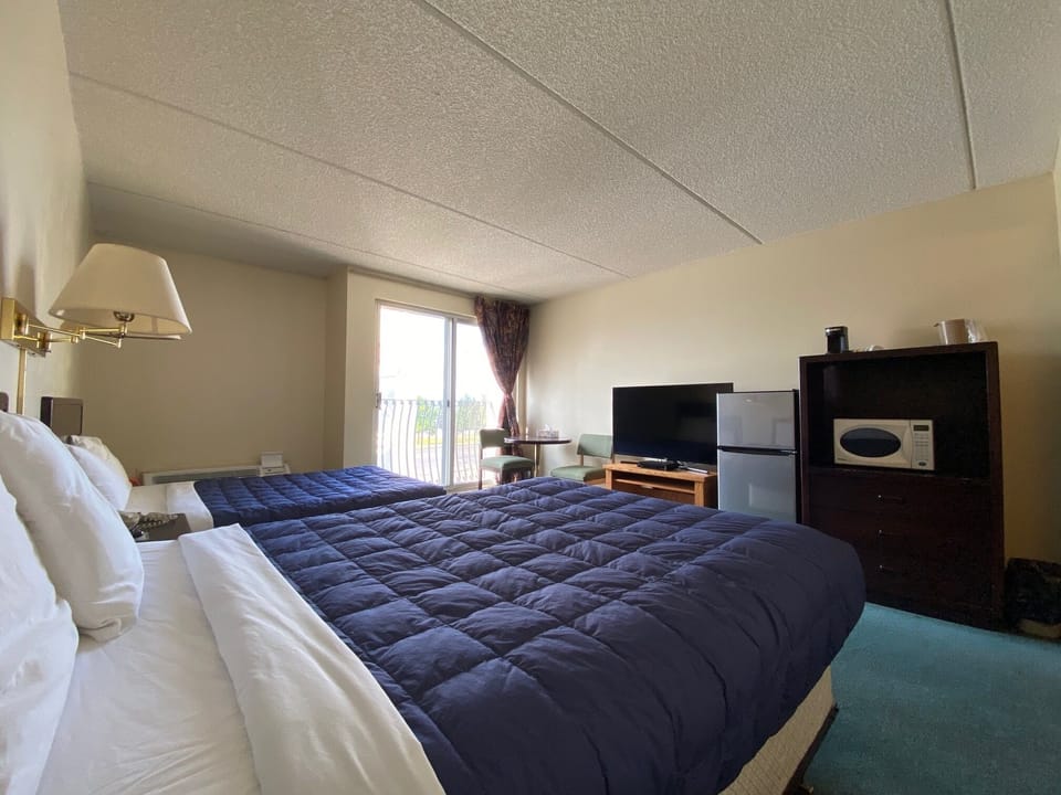 Down comforters, desk, WiFi (free), bed sheets