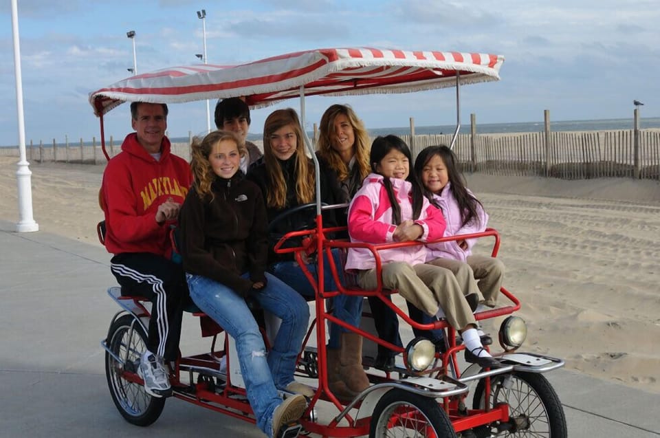 Boardwalk Family Photo in Ocean City Maryland