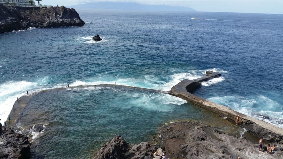 The rock pool in Los Gigantes which is sometimes safe for swimming.