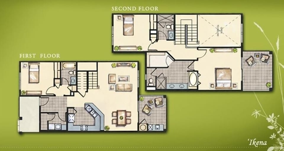 1930 square feet with 2 private lanais.