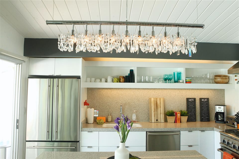 The kitchen chandelier  