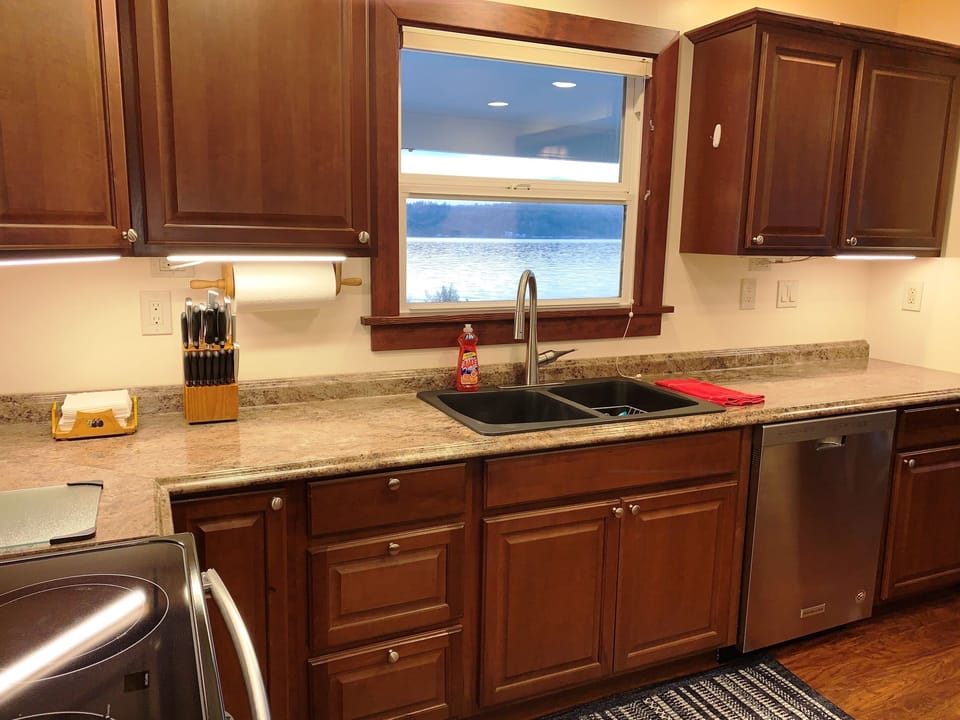 Cooking with a westside water view