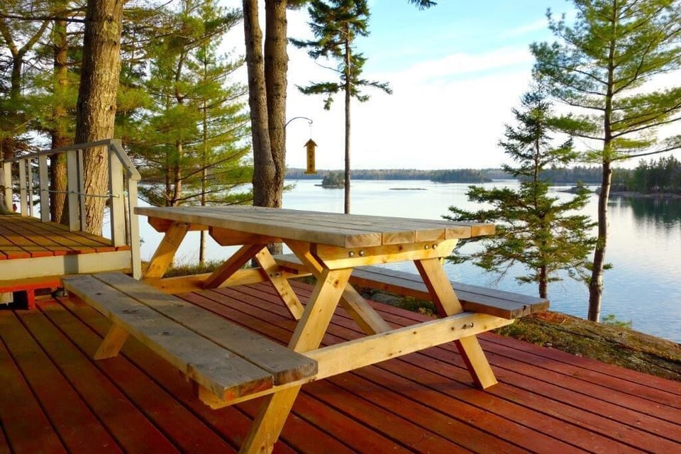 Feast on lobsters on the oceanside deck with expansive water views