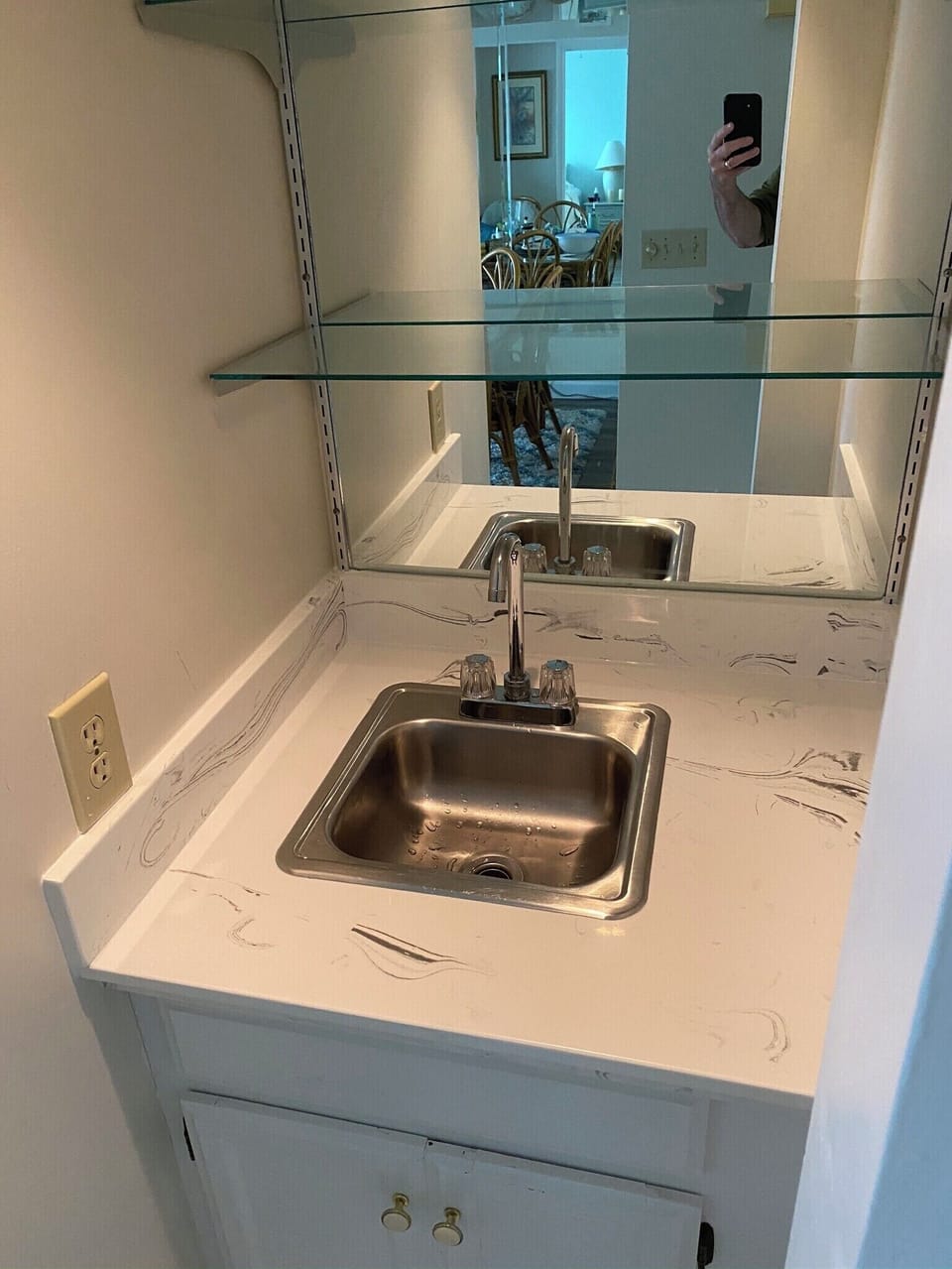 The wet bar got a make over too!