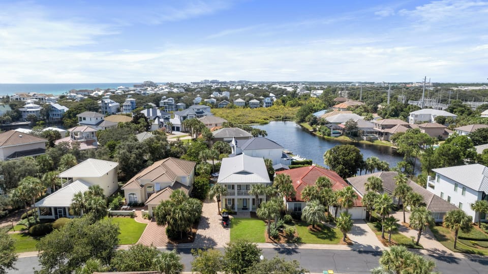 The home is located in a private, gated community.