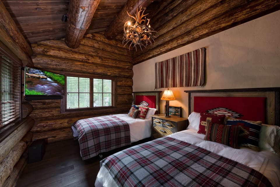 Upstairs Double Bedroom with Two Double XL beds.