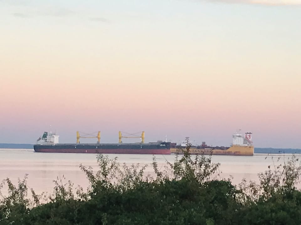 Ships that pass on the way to the port of Savannah (20 minutes away)