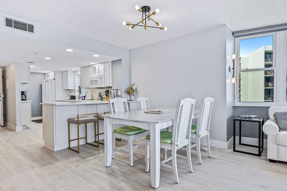 Dining and kitchen area.