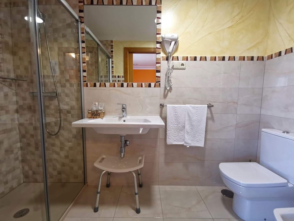 Free toiletries, hair dryer, bidet