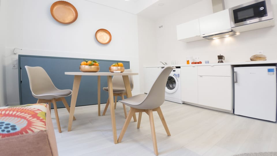Apartment, 1 Bedroom | Private kitchen | Fridge, microwave, coffee/tea maker, electric kettle