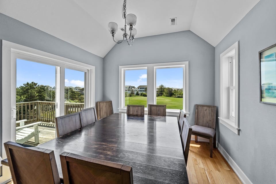 Dining Room with Golf Course View on Third Level