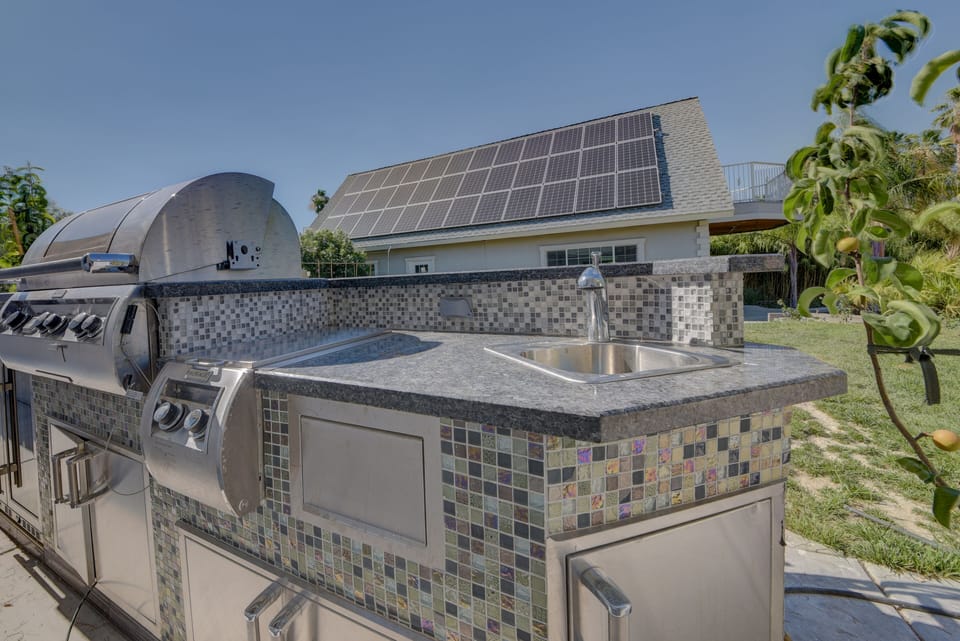 Outdoor kitchen with BBQ