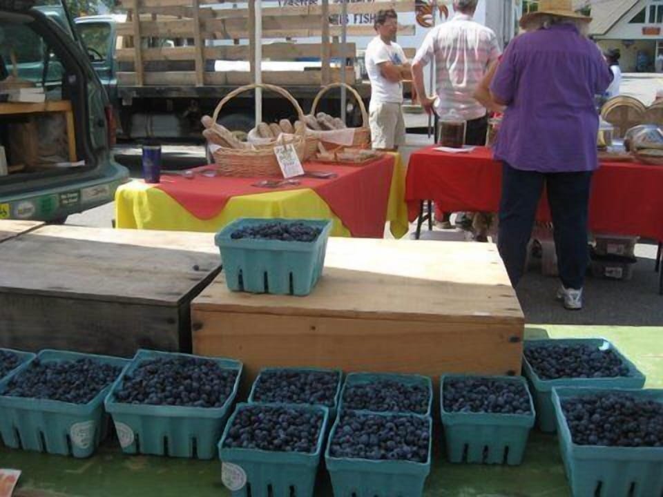 Farmers' Market at the end of the street Sunday mornings 9 --12
