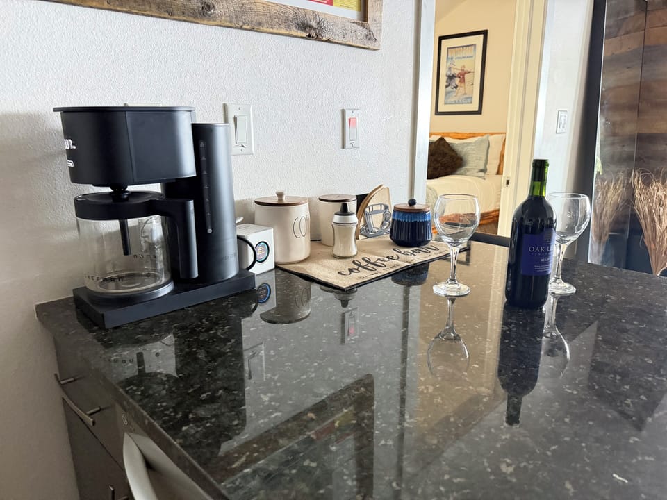 Kitchen. Fully stocked with coffee, creamer and sugar