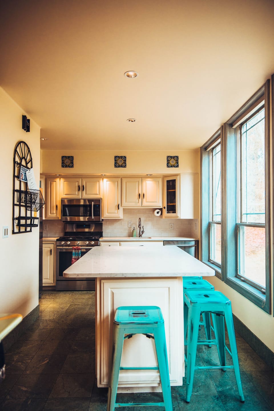 Kitchen and breakfast bar. Fully stocked kitchen 