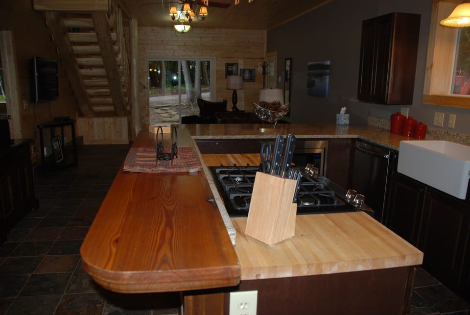 A great place to have conversation while dinner is being prepared.