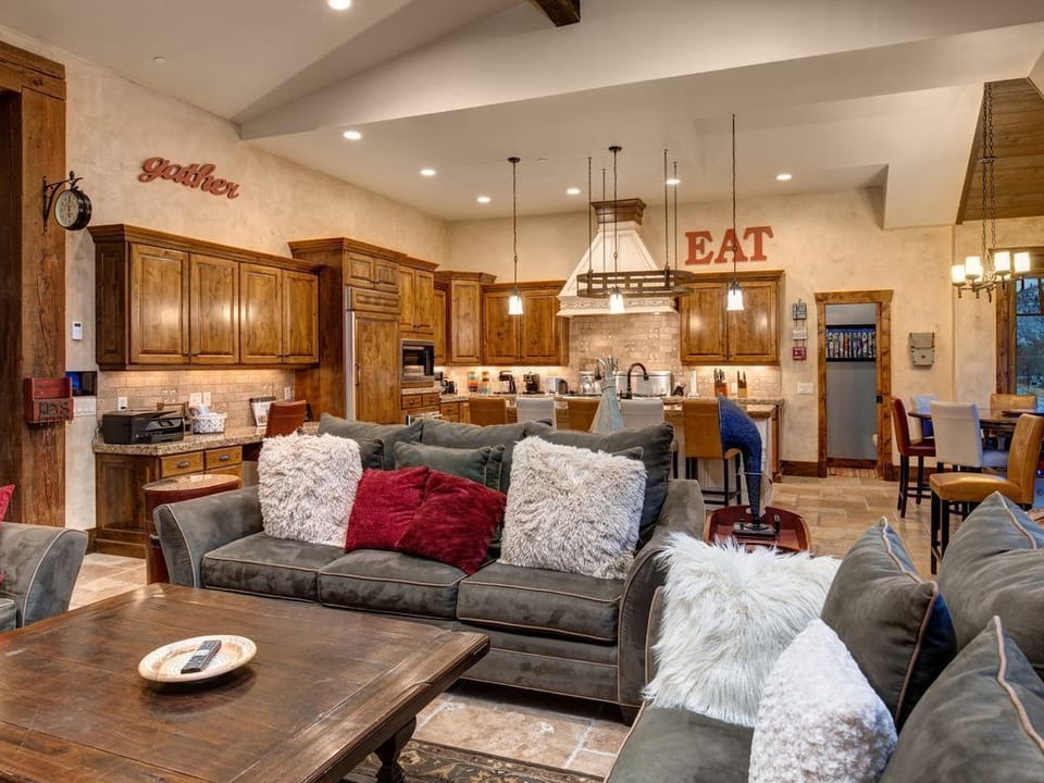 3 upstairs dining areas seat 18-20.