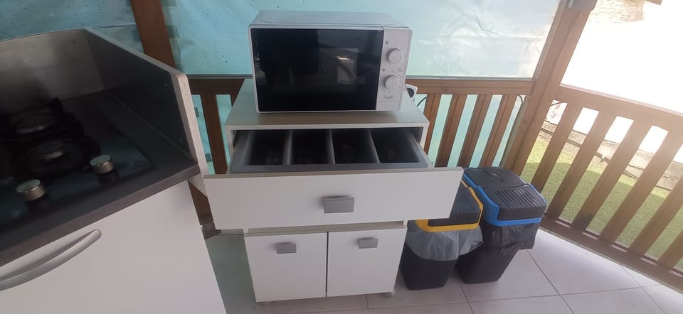 Upper floor of a villa with an outdoor summer kitchen | Private kitchen | Coffee/tea maker, fridge, microwave, stovetop