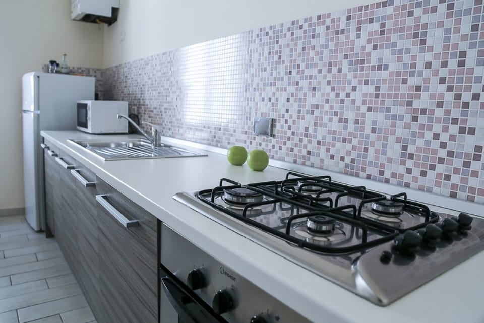 Apartment, 2 Bedrooms | Private kitchen | Fridge, microwave, oven, stovetop