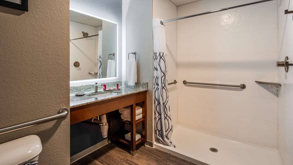 Free toiletries, hair dryer, towels, soap