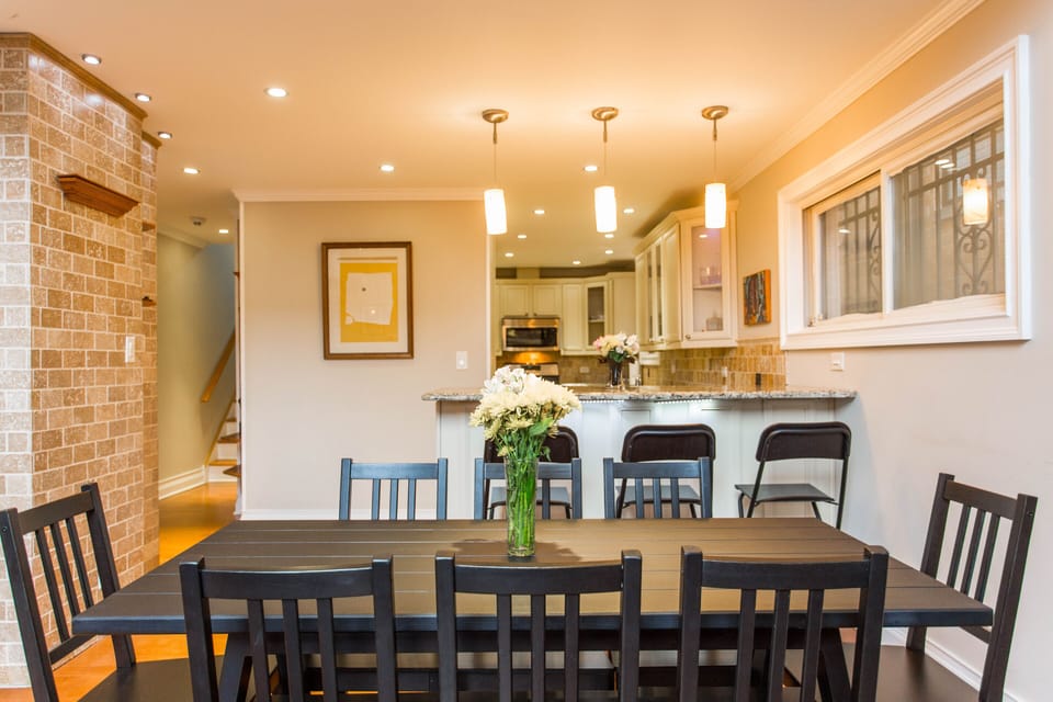 Dining room will comfortably fit 8-10