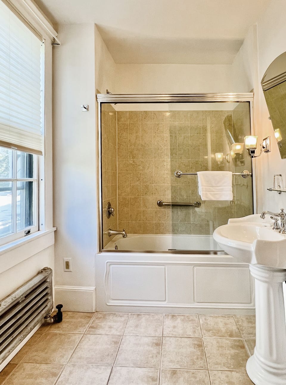 Hair dryer, bathrobes, towels, soap