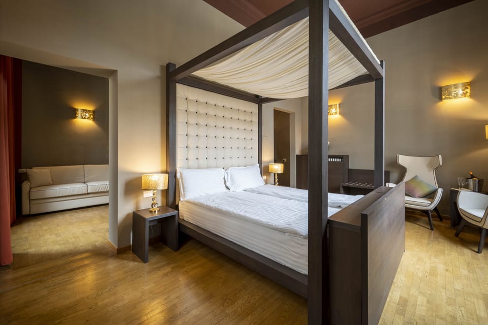 Deluxe Room, 2 Bedrooms, Refrigerator, City View | Hypo-allergenic bedding, minibar, desk, laptop workspace