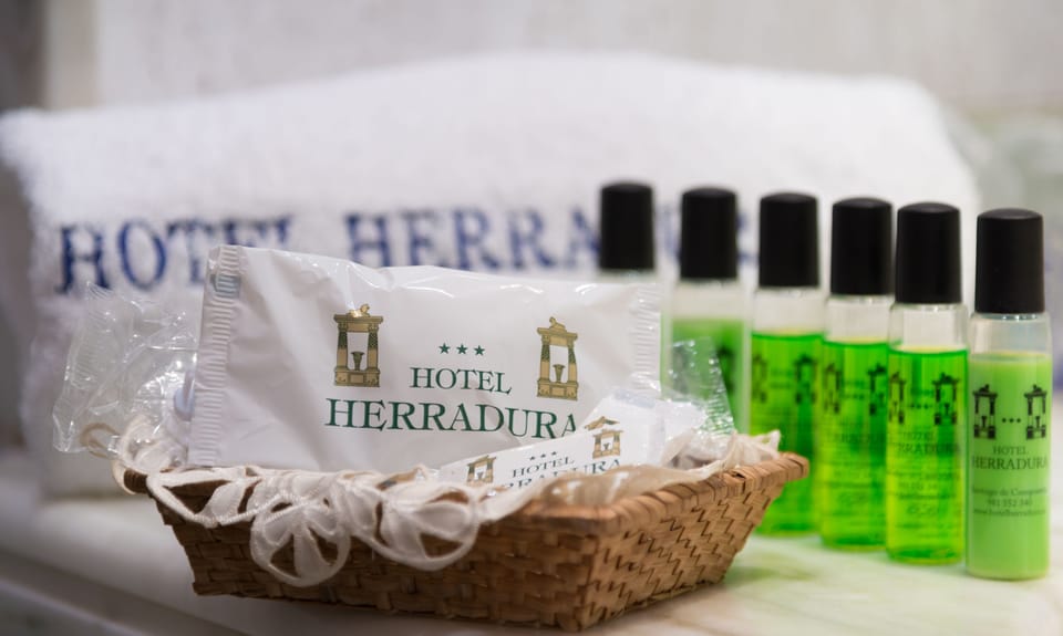 Free toiletries, hair dryer, towels