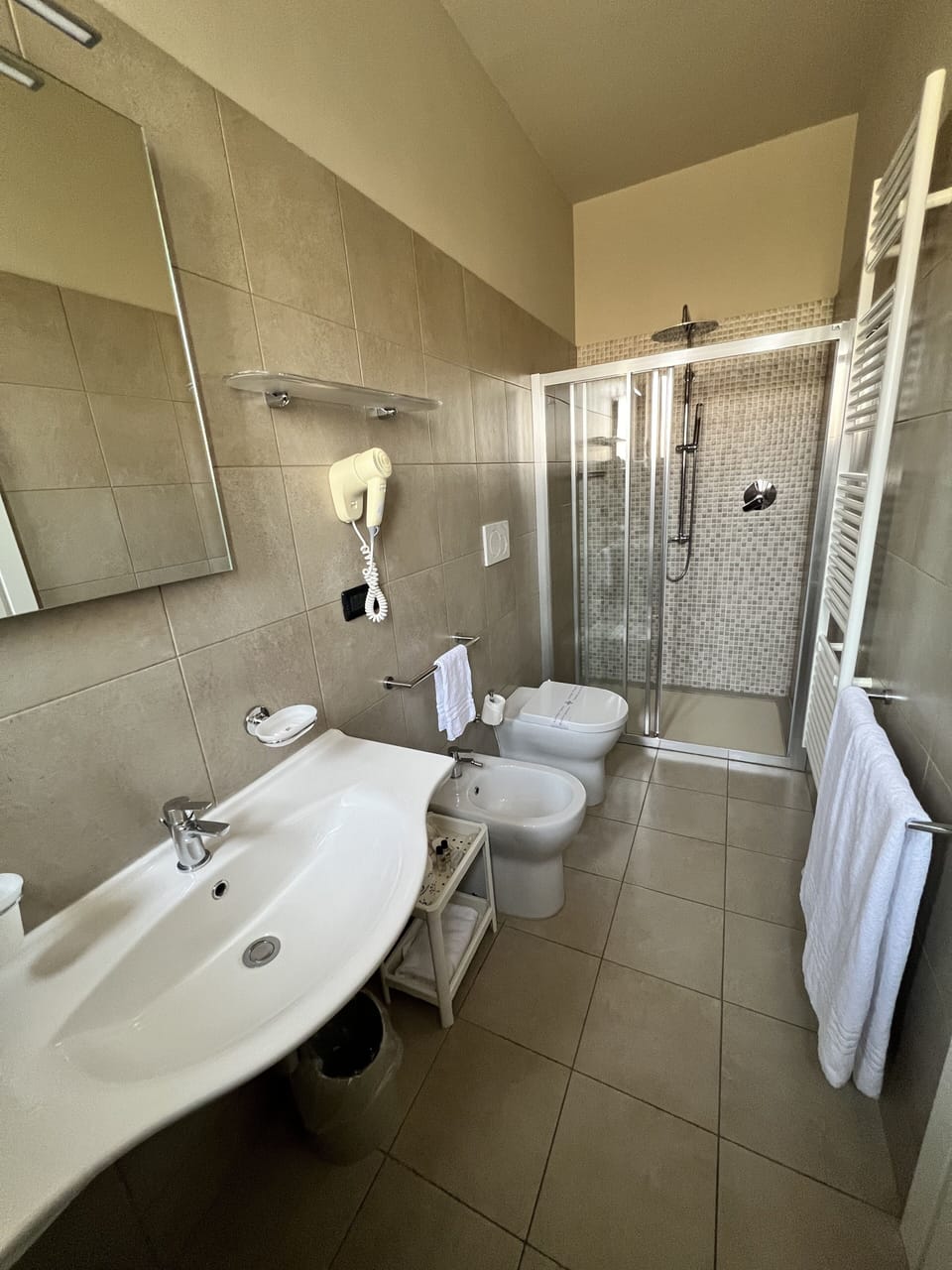Shower, hair dryer, bidet