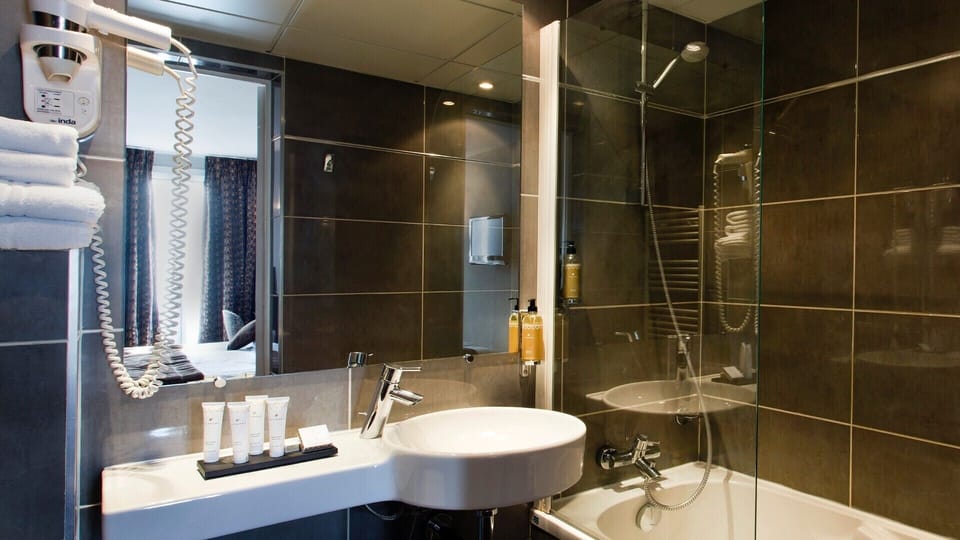 Deluxe Double Room | Bathroom | Free toiletries, hair dryer, towels, soap