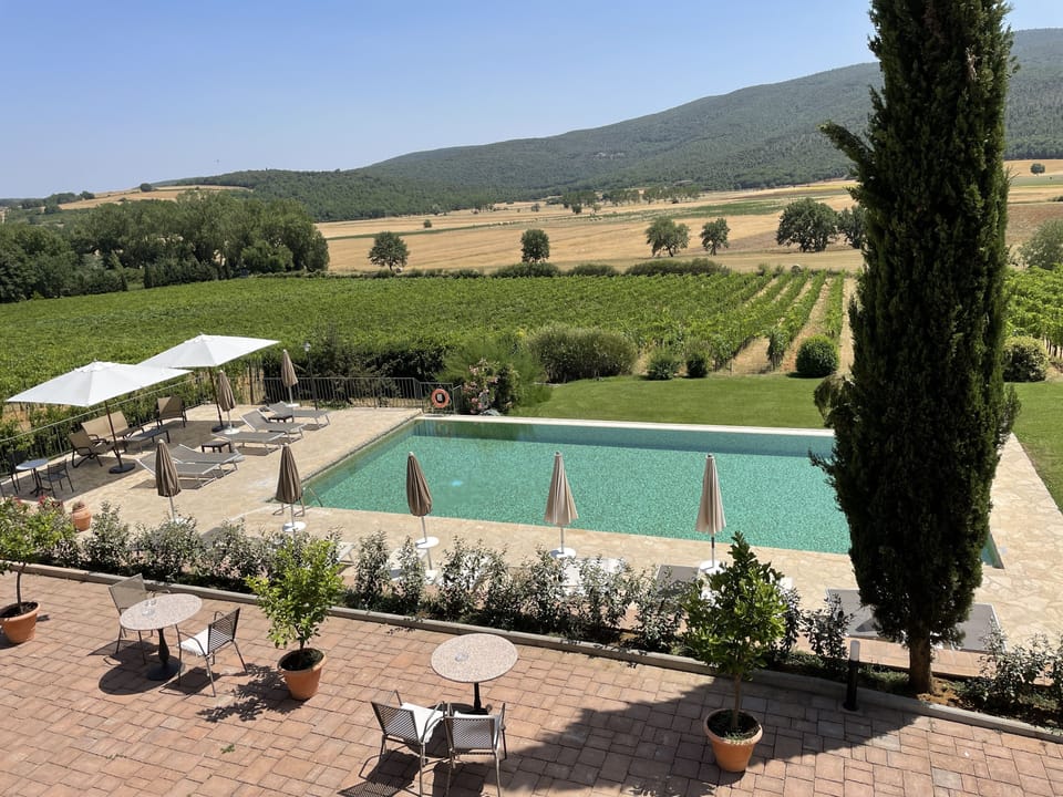 Seasonal outdoor pool, a rooftop pool, pool umbrellas, sun loungers
