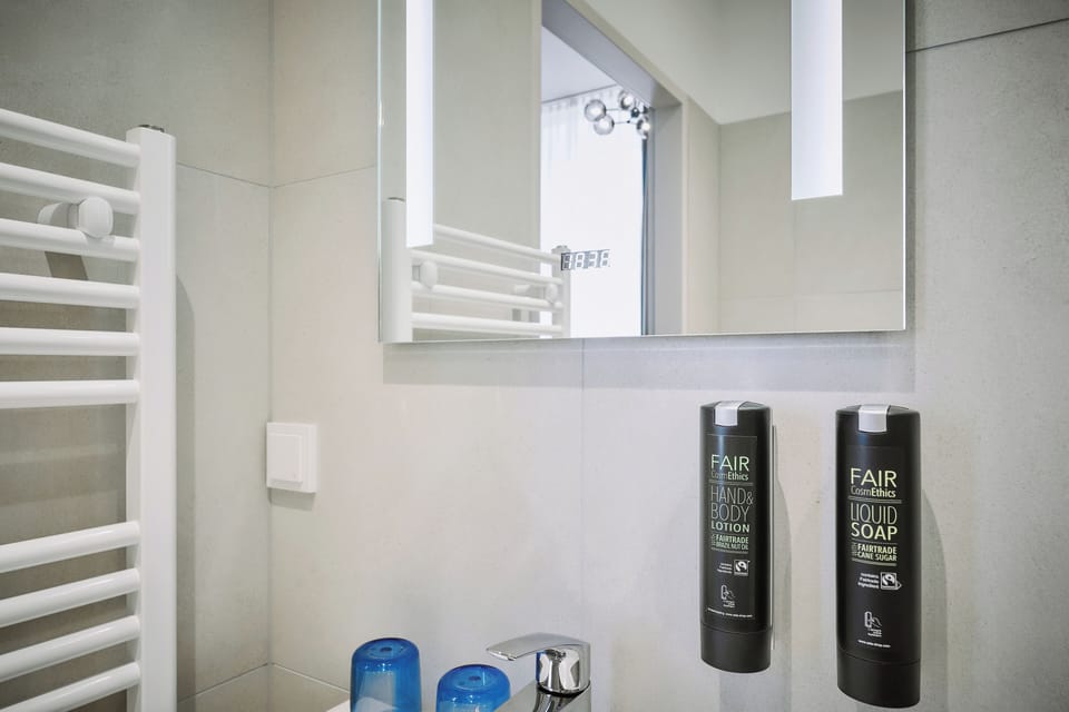 Hair dryer, towels