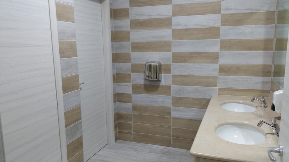 Shower, free toiletries, hair dryer, bidet