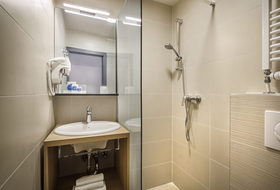 Standard Single Room | Bathroom | Shower, free toiletries, hair dryer, towels