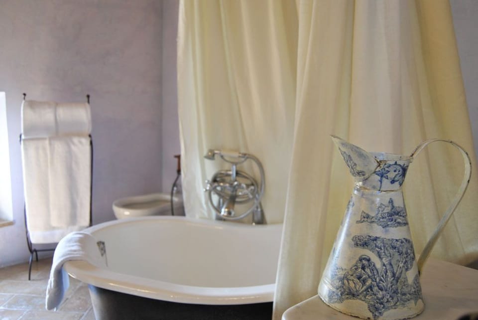 Free toiletries, hair dryer, bidet, towels