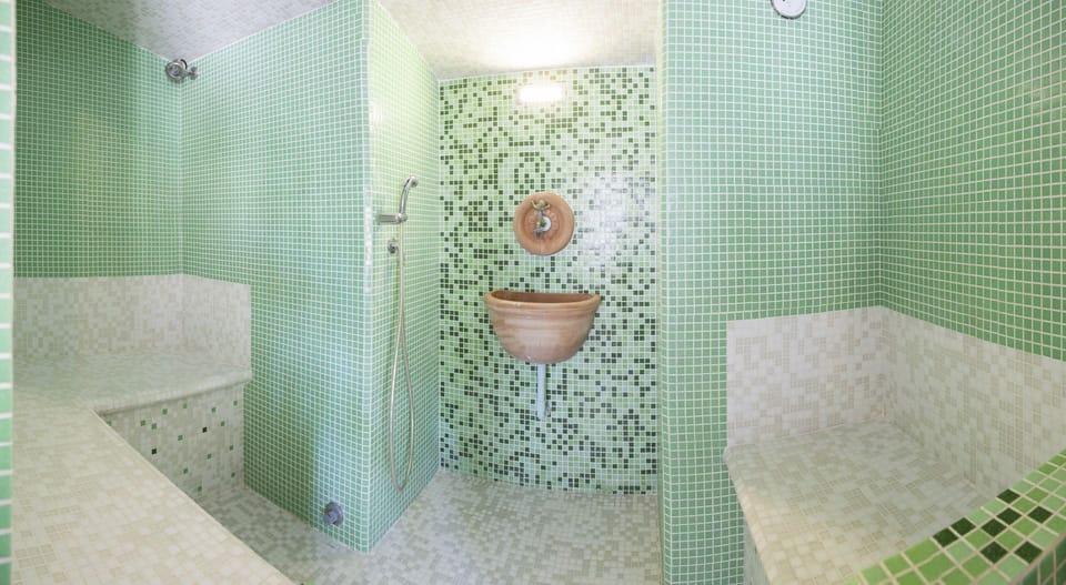 Sauna, hot tub, steam room, deep-tissue massages, sports massages