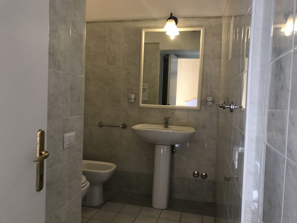 Triple Room | Bathroom | Shower, hair dryer, bidet, towels