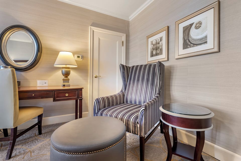 Premium bedding, down comforters, in-room safe, desk