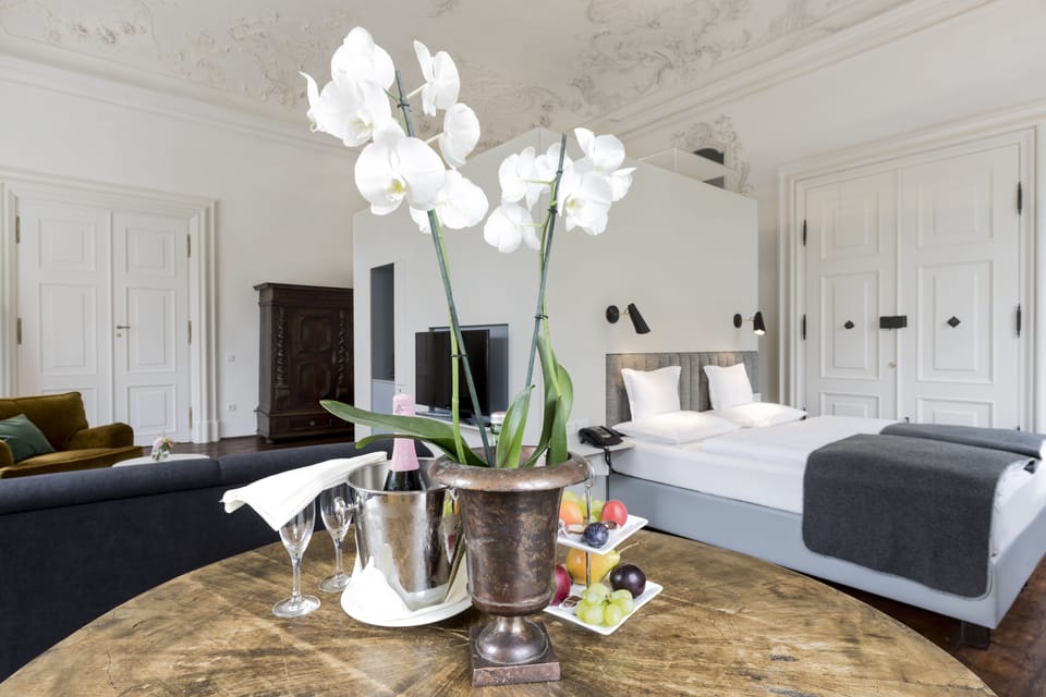 Palace Standard Suite (Palace Building) | Living room | Flat-screen TV, books