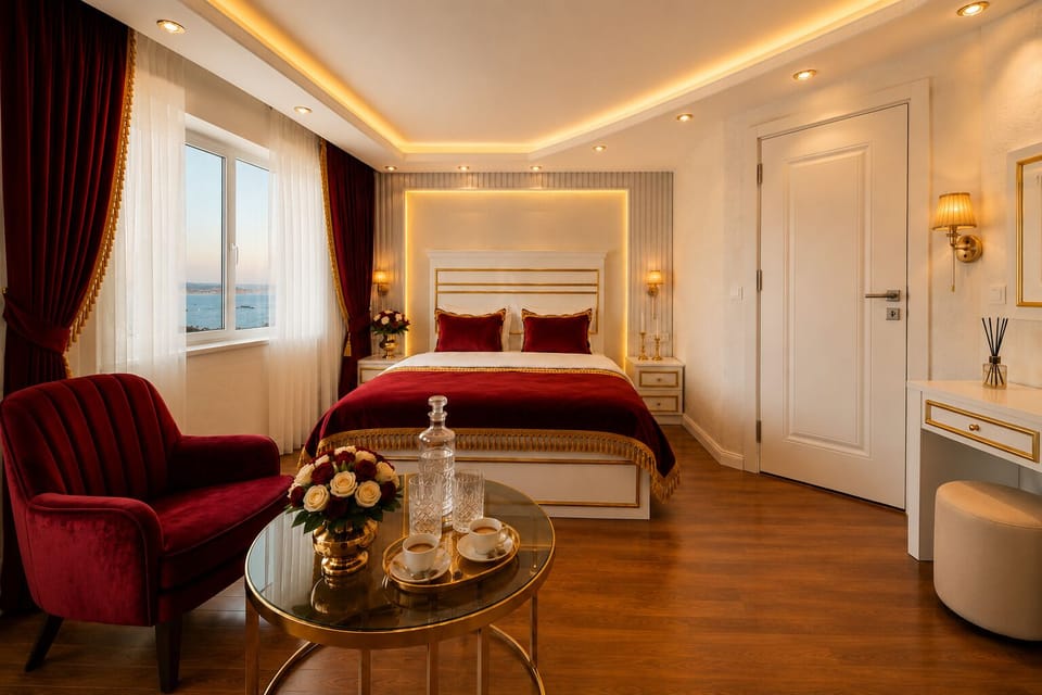 Exclusive Double Room, Sea View | Egyptian cotton sheets, premium bedding, down comforters