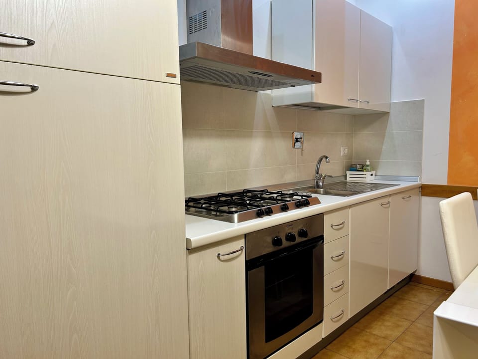 Standard Apartment (Bilancia) | Private kitchen | Fridge, coffee/tea maker, electric kettle, highchair