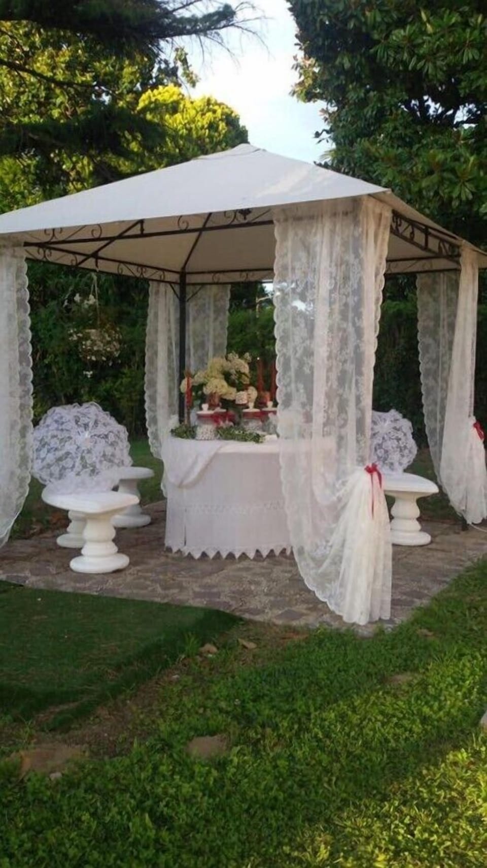 Outdoor wedding area