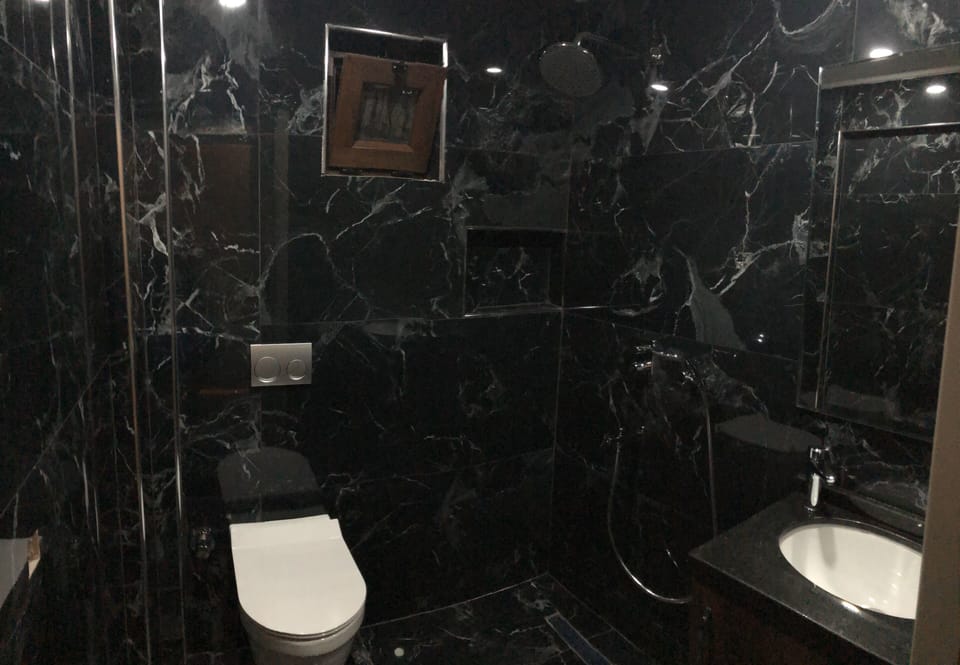 Free toiletries, hair dryer, bathrobes, slippers