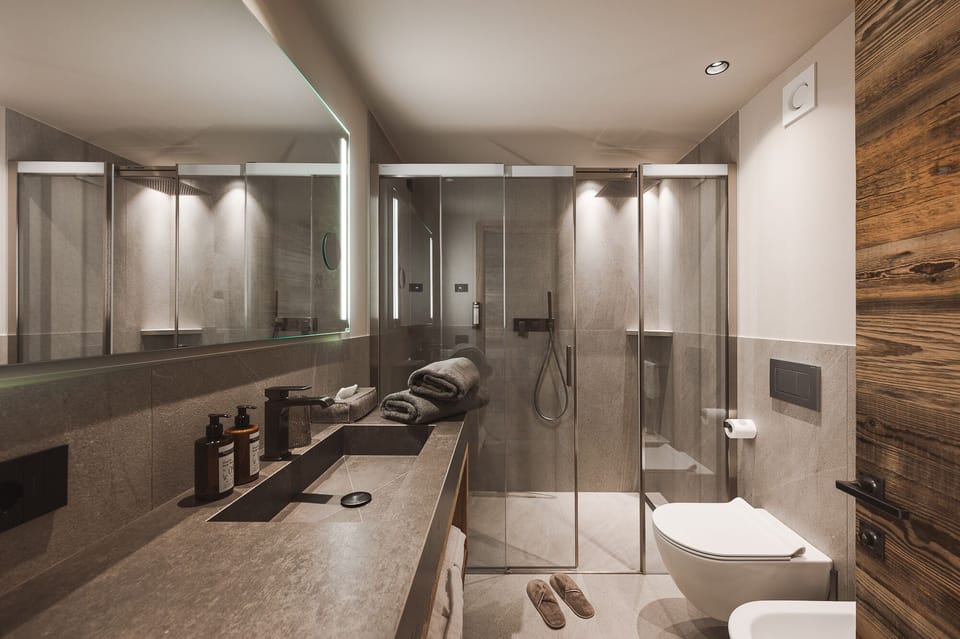 Deluxe Double Room | Bathroom | Shower, free toiletries, hair dryer, bidet